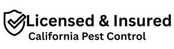 icensed and insured California pest control rodent control Redwood City CA badge